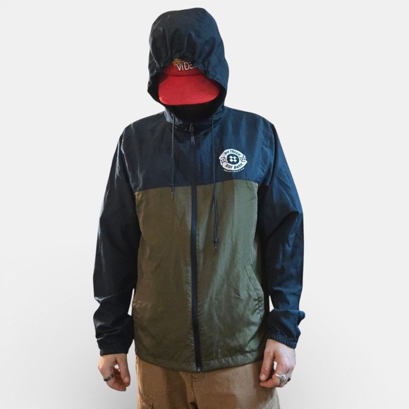 Vital MTB Other - Versus Tires x Vital MTB Jacket Mountain Biking Windbreaker Men XL Navy Green